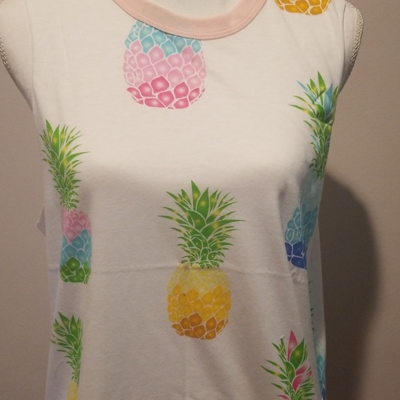 (S/M left) Women's Colorful Pineapples Tank - Picture 6 of 6